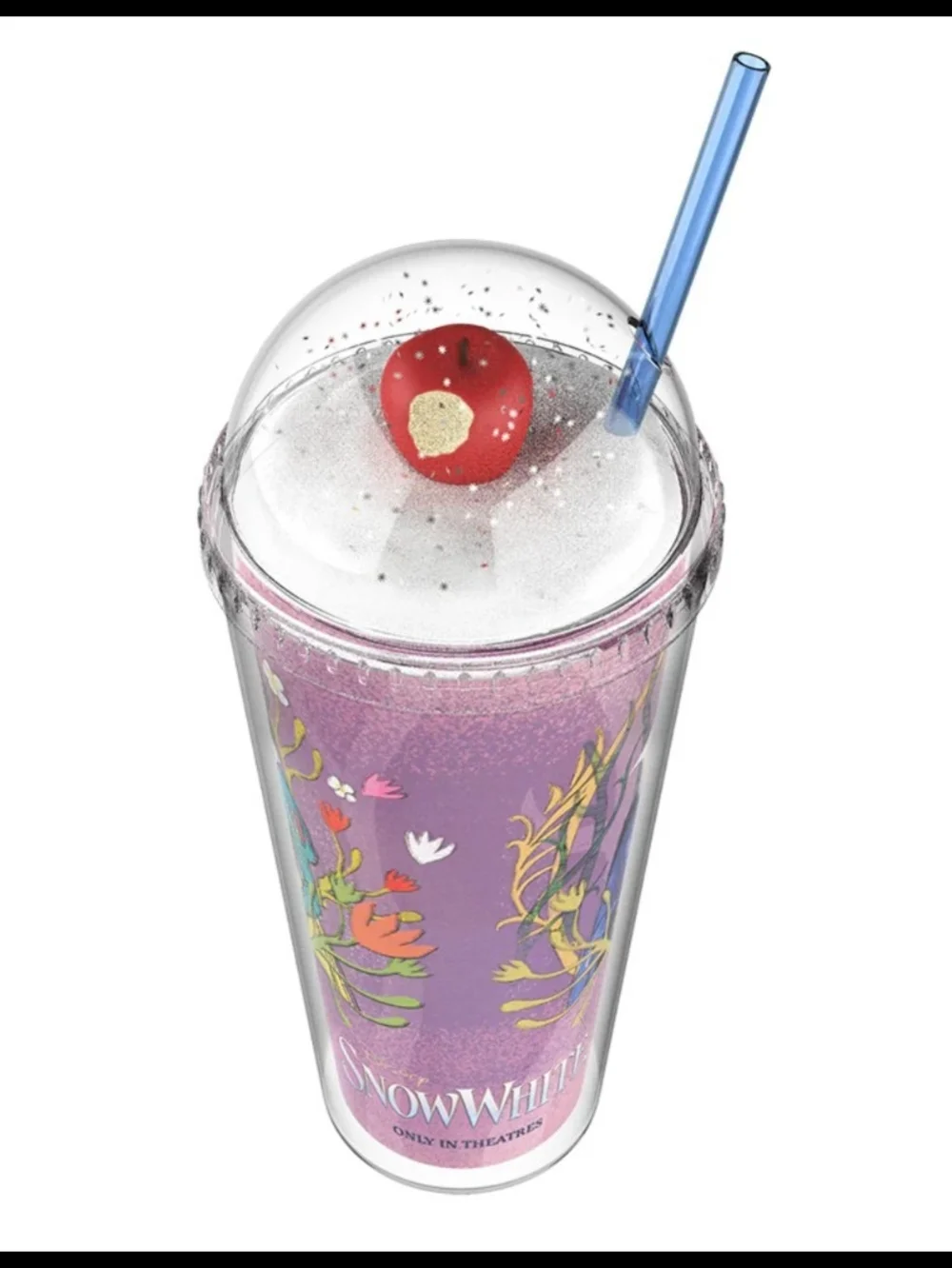 Snow White & Evil Queen Movie Tumbler Red Apple In Lid straw not included